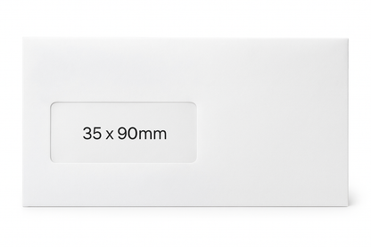 30 | DL WHITE WINDOW ENVELOPES SELF SEAL 110 x 220mm
