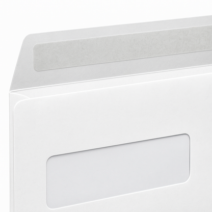 30 | DL WHITE WINDOW ENVELOPES SELF SEAL 110 x 220mm