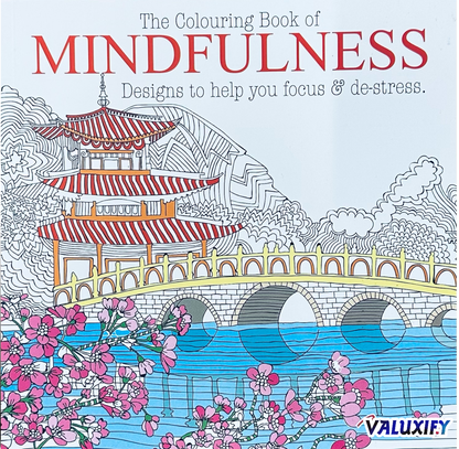 Adult Anti Stress Colouring Book Happy Love Mindfulness Tranquil Relaxing Colour