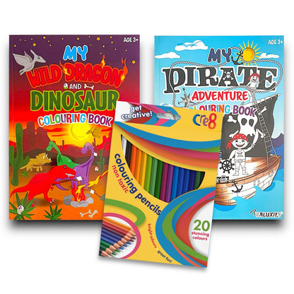 Dinosaur Colouring Activity Dragons Book Books Childrens Kids girls boys A4
