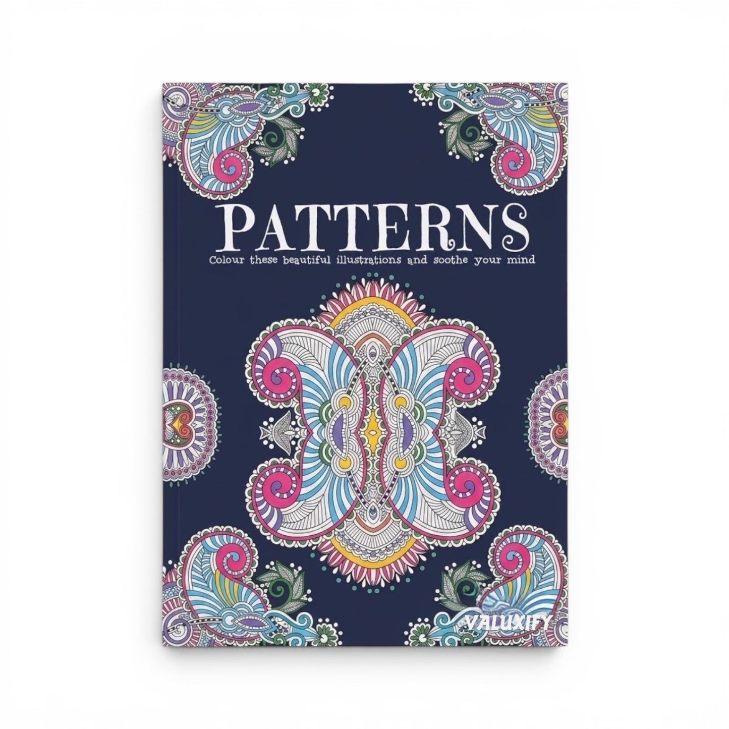 Adult Anti Stress Colouring Book Flowers Patterns Zen Doodle Mindfulness Floral