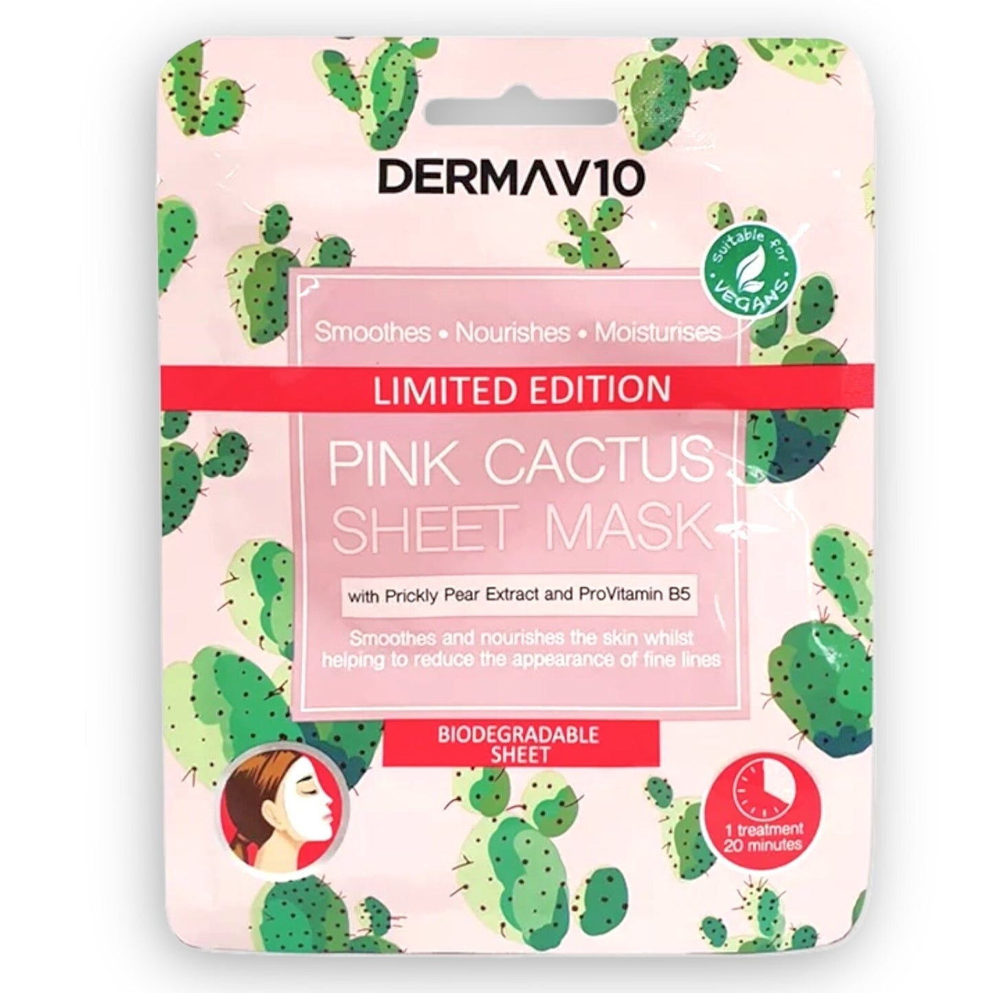 Derma v10 Moisturising Face Mask
