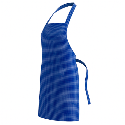 Unisex Adult Apron Blue Check