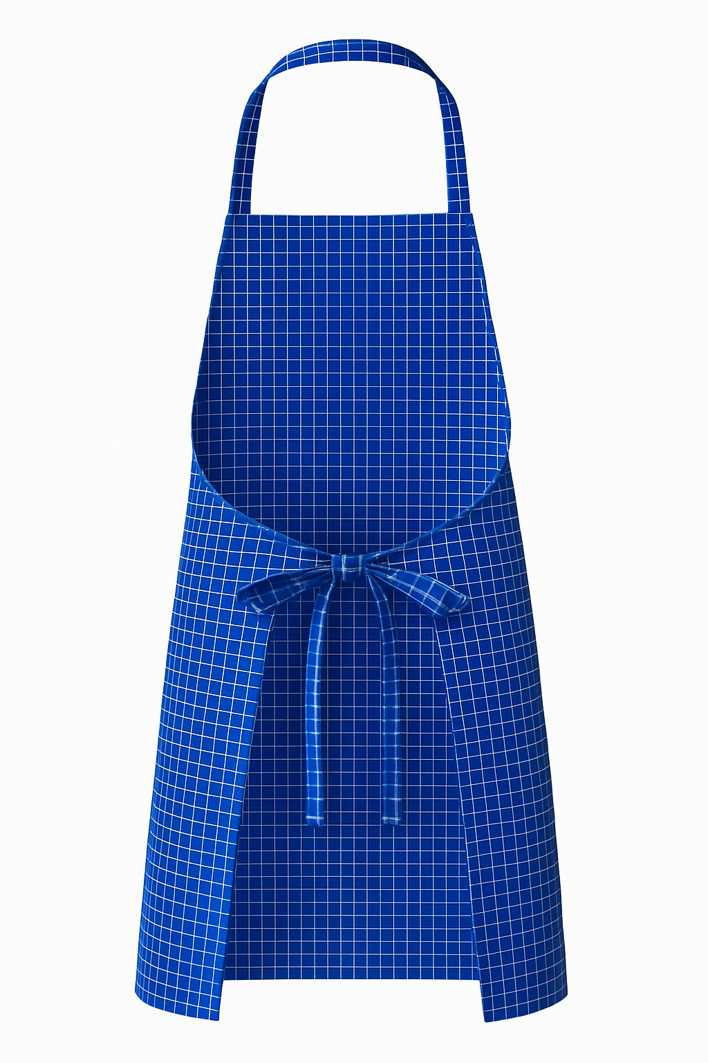 Unisex Adult Apron Blue Check