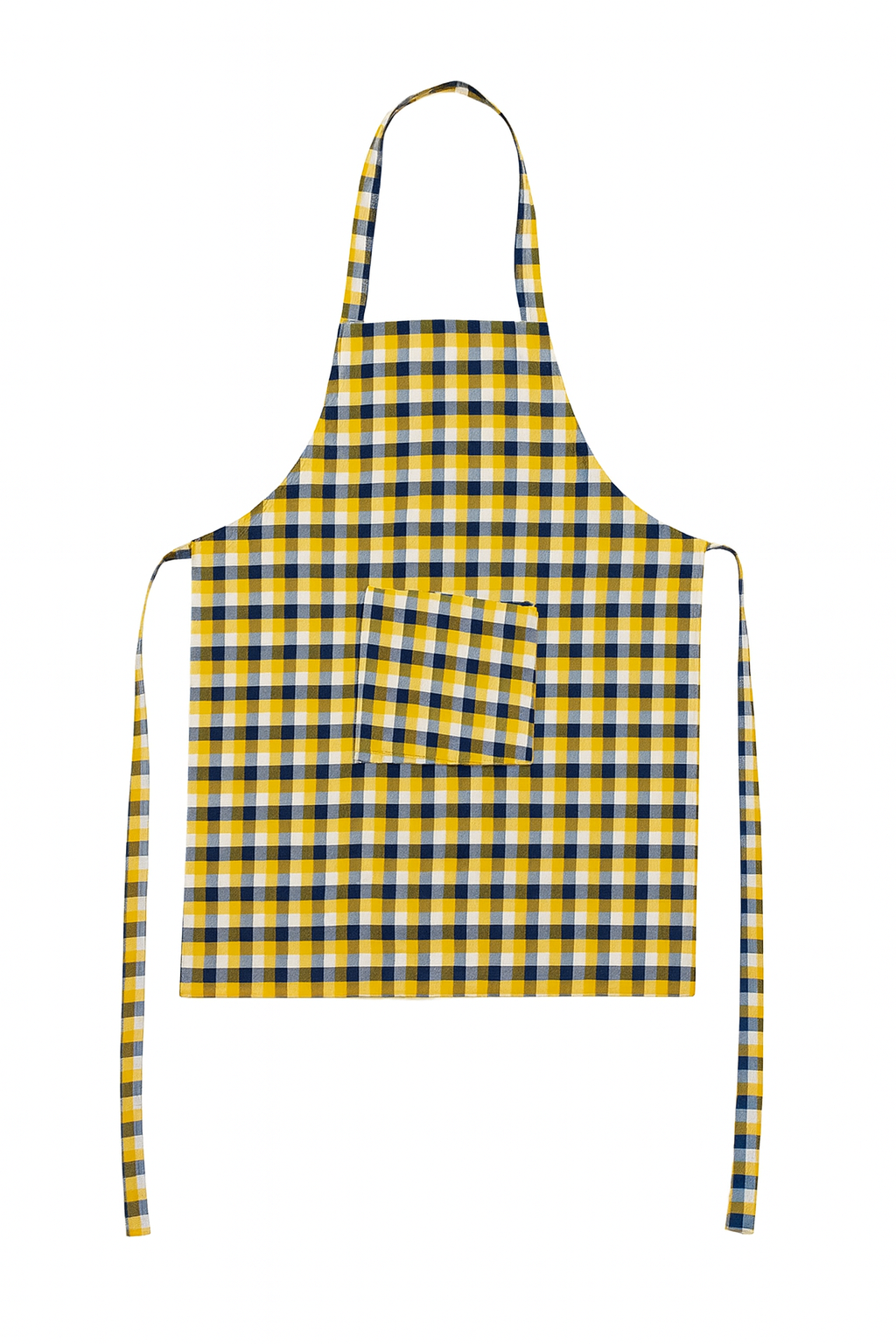 Unisex Adult Yellow Check Apron
