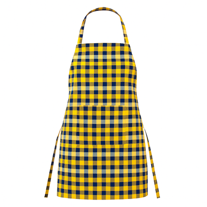 Unisex Adult Yellow Check Apron