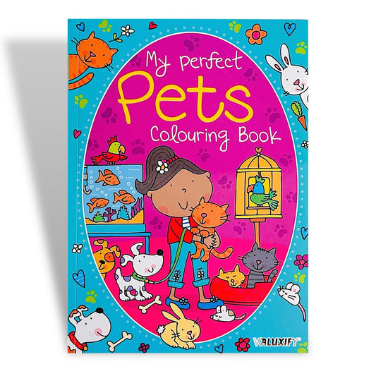 KIDS COLOURING BOOK PERFECT PETS