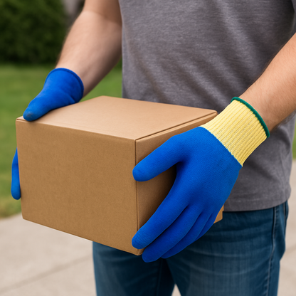 Latex Coated Garden Work Gloves Random Colour