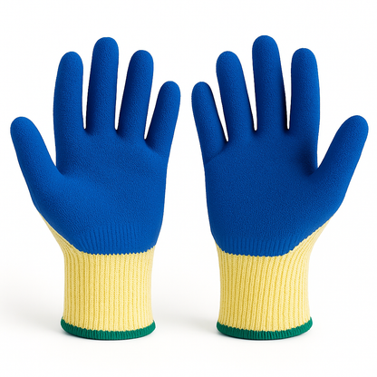Latex Coated Garden Work Gloves Random Colour