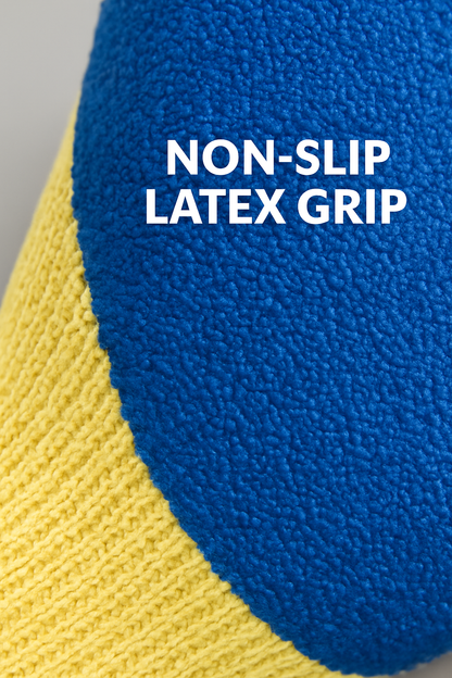 Latex Coated Garden Work Gloves Random Colour